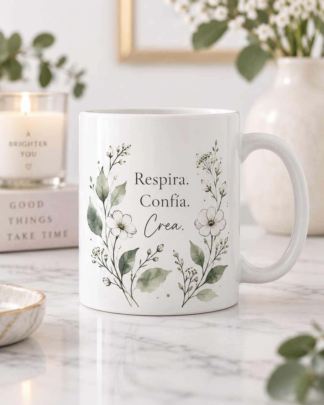 Taza personalizada de gato con café